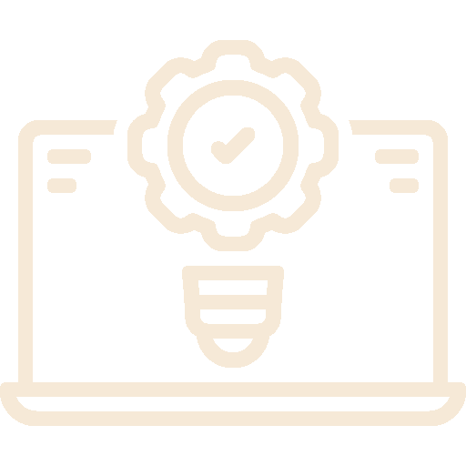 laptop with a lightbulb on top